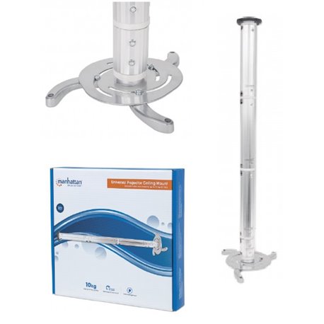 SOPORTE MANHATTAN PROYECTOR 10KG TECHO BARRA EXTENSIBLE AJUSTE VERTICAL DE GIRO Y ALTURA