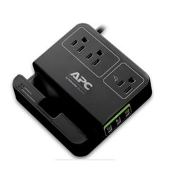 ESTACION DE CARGA APC P3U3B 3 NEMA 5-15R Y 3 PUERTOS USB 5V DE 2.1A 1080 JOULES CABLE DE 1.86M FRECUENCIA 60Hz