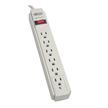 SUPRESOR DE PICOS TRIPPLITE TLP604 6 NEMA 5-15R 790 JOULES CABLE 1.2M PROTECCION DE SOBRETENSION