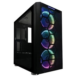 GABINETE BALAM RUSH BR-931298 GAMER MINIATX 3 VENTILADORES ARGB PANEL CRISTAL TEMPLADO