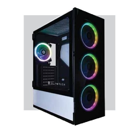 GABINETE BALAM RUSH THINOS BLANCO E-ATX 4 VENTILADORES RGB CRISTAL TEMPLADO