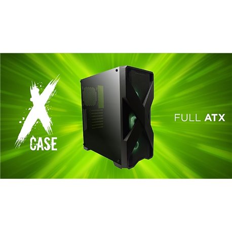 GABINETE GAMER NACEB CASE CRISTAL 3 VENTILADORES RGB SIN FUENTE TARJETA FULL ATX