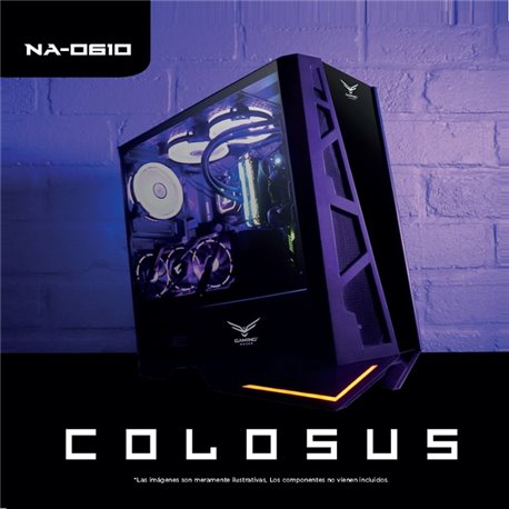 GABINETE GAMER NACEB FULL TOWER CRISTAL RGB COLOSUS