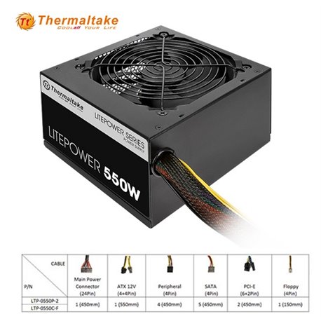 FUENTE THERMALTAKE 550W PS-LTP-0550NNCNUS-F LITEPOWER ATX 120MM