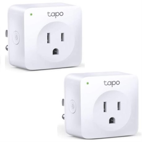 KIT 2 PIEZAS SMART PLUG TP-LINK TAPO P100 WI-FI 2.4GHz 802.11b/g/n CONTROL DE VOZ Y ACCESO REMOTO