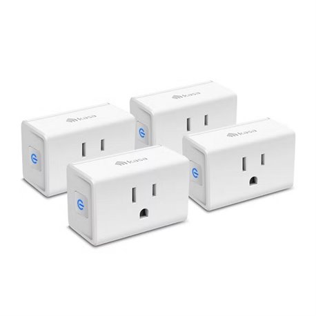 KIT (4 PIEZAS) CONTACTO INTELIGENTE (SMART PLUG) TP-LINK KASA SMART EP10 WI-FI 2.4GHz DISEÑO COMPACTO COMANDO VOZ