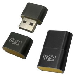 LECTOR BROBOTIX USB V2.0  MICROSD  MINI NEGRO