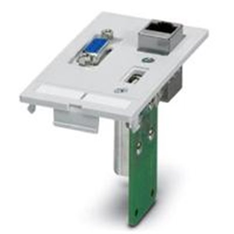 PLACA FRONTAL DE DATOS PHOENIX CONTACT - 1XRJ45, 8 POLOS METAL, CAT5E 1 X USB . A 1XUSB-D9-SI-FP-R1A-U1A-D1A