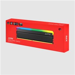 MEMORIA ADATA 16GB DDR4 3600MHZ XPG D45 RGB SPECTRIX DISIPADOR ALUMINIO NEGRO AX4U36001618ICBKD45G