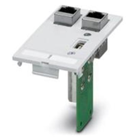 PLACA FRONTAL ,PHOENIX CONTACT - 2XRJ45, 8 POLOS METAL, CAT5E 1 X USB