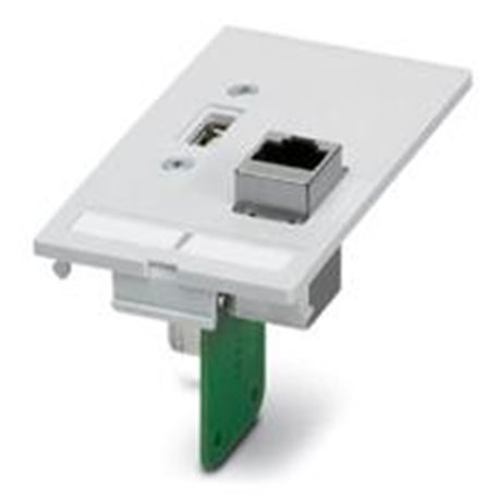 PLACA FRONTAL DE DATOS , PHOENIX CONTACT ,1XUSB A 1XRJ45, CAT5E