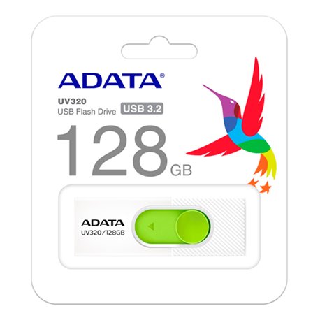 MEMORIA ADATA 128GB USB 3.1 UV320 BLANCA VERDE