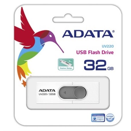 MEMORIA ADATA 32GB USB 2.0 AUV220 BLANCO / GRIS