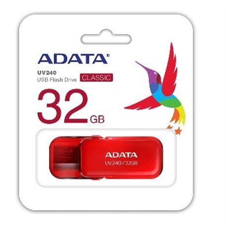 MEMORIA ADATA 32GB USB 2.0 AUV240-32G-RRD ROJA