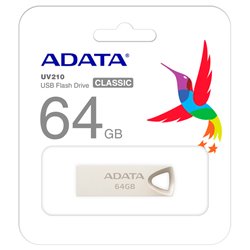 MEMORIA ADATA 64GB USB 2.0 UV210 METALICA