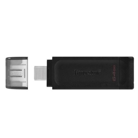 MEMORIA KINGSTON 64 GB USB-C 3.2 GEN 1 DATATRAVEL 70 DT70/64GB NEGRO