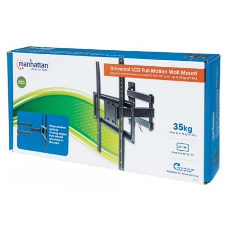 SOPORTE MANHATTAN PARA TV 32 A 55 PULG PARED 35KG MOV ARTICULADO PANTALLAS CURVAS O PLANAS
