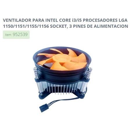 VENTILADOR BROBOTIX CPU 3 PINES SOCKET LGA 1155/1156