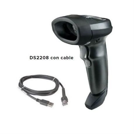 LECTOR DE CODIGO DE BARRAS ZEBRA DS2208 IMAGER STANDARD 1D/2D/CABLE USB/BASE