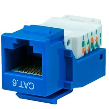 JACK BROBOTIX CAT6 KEYSTONE, COLOR AZUL
