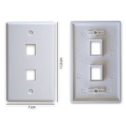TAPA PARA PARED BROBOTIX 2 PUERTOS BLANCO
