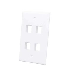 TAPA INTELLINET P/CAJA DE PARED 4 SALIDAS BLANCO