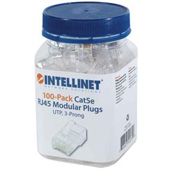 PLUG INTELLINET RJ45 CAT 5E UTP SOLIDO 100 PZAS