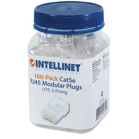 PLUG INTELLINET RJ45 CAT 5E UTP SOLIDO 100 PZAS