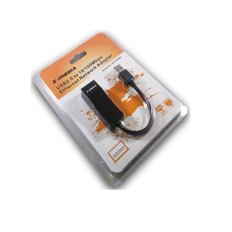 ADAPTADOR XMEDIA 10/100 USB 2.0 ETHERNET (RJ45)  PLUG AND PLAY