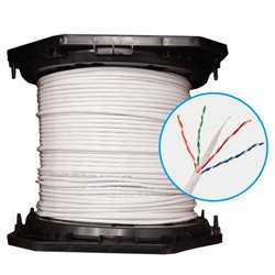 BOBINA BELDEN CABLE UTP CAT6E BLANCO 2412009A1000 305 MTS 100% COBRE  23AWGRISER 1000FT INTERIOR ESPECIAL PARA INSTALACIONES