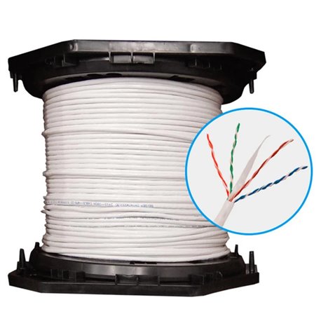 BOBINA BELDEN CABLE UTP CAT6E BLANCO 2412009A1000 305 MTS 100% COBRE  23AWGRISER 1000FT INTERIOR ESPECIAL PARA INSTALACIONES