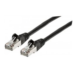 CABLE PATCH INTELLINET CAT 6a NEGRO 30CM ( 1F ) A/FTP