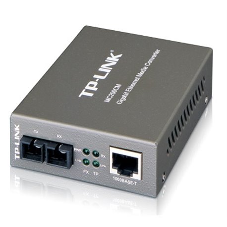 CONVERTIDOR MULTIMEDIA MULTI-MODO GIGABIT  COMPATIBLE CON IEEE 802.3ab y 802.3z IEEE  1 PTO. 1000M SC/UPC  1 PTO. 1000M RJ45 por