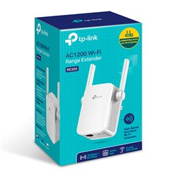 EXTENSOR DE RANGO INALAMBRICO RE305 TP-LINK AC1200 BANDA DUAL 2 ANTENAS Y PTO RJ45 ETHERNET 10/100 MODO AP