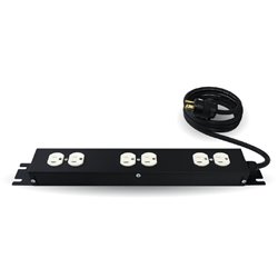 BARRA BROBOTIX P/RACK 6 CONTACTOS 15A 1U