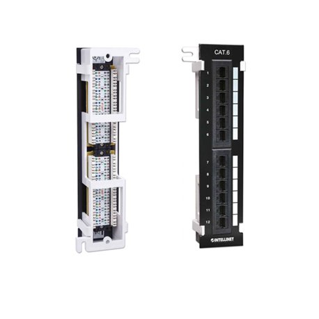 PANEL DE PARCHEO INTELLINET CAT 6 12 PTOS PARA PARED