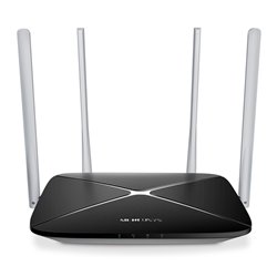 ROUTER WI-FI MERCUSYS AC12  BANDA DUAL 2.4GHz 300Mbps + 5GHz 867Mbps 4 ANTENAS 5dBi 4 PTOS ETHERNET 10/100