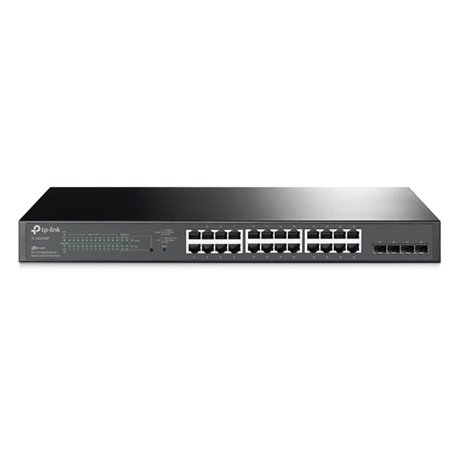 SWITCH SMART ADMINISTRABLE TP-LINK TL-SG2428P JetStream 24 PUERTOS GIGABIT PoE 802.3at/af+ HASTA 250W CON 4 PTOS SFP