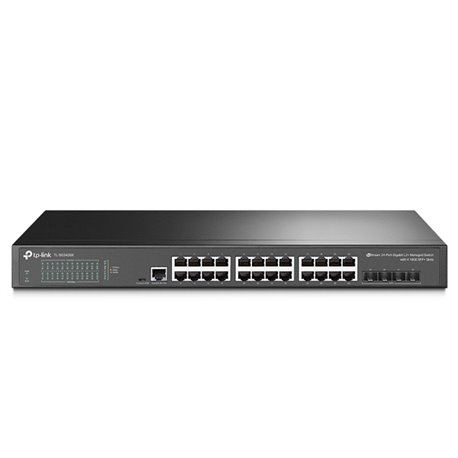 SWITCH TP-LINK JETSTREAM TL-SG3428X ADMINISTRABLE L2 L2+ 24PTOS GIGABIT 4 PTOS 10Gbps SFP+ 1xMicroUSB y RJ45 CONSOLE