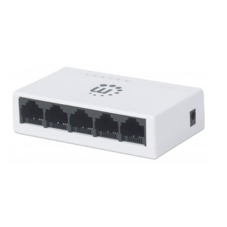 SWITCH MANHATTAN 5 PUERTOS FAST ETHERNET P/ESCRITORIO IEEE 802.3AZ 10/100