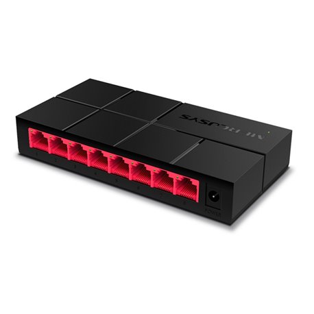 SWITCH MERCUSYS MS108G DE ESCRITORIO 8 PUERTOS GIGABIT 10/10/1000M NO ADMINISTRABLE. PLUG AND PLAY.