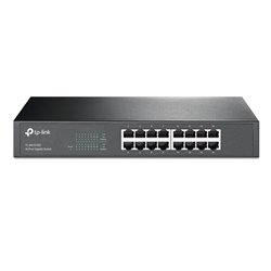 SWITCH TP-LINK TL-SG1016D ESCRITORIO/BASE MONTAJE 16 PUERTOS GIGABIT 10/100/1000M NO ADMINISTRABLE