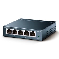SWITCH TP-LINK TL-SG105 METALICO DE ESCRITORIO 5 PUERTOS GIGABIT 10/100/1000M NO ADMINISTRABLE