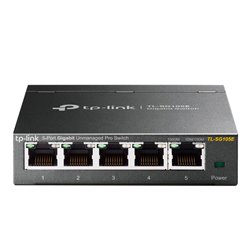 SWITCH PRO EASY SMART TP-LINK TL-SG105E METALICO DE ESCRITORIO 5 PTOS GIGABIT AUTO NEGOTIATION/AUTO MDI/MDIX