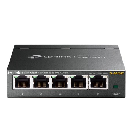 SWITCH PRO EASY SMART TP-LINK TL-SG105E METALICO DE ESCRITORIO 5 PTOS GIGABIT AUTO NEGOTIATION/AUTO MDI/MDIX