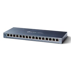 SWITCH TP-LINK TL-SG116 ESCRITORIO/BASE MONTAJE PARED 16 PUERTOS GIGABIT NO ADMINISTRABLE Support 802.1p/DSCP QoS