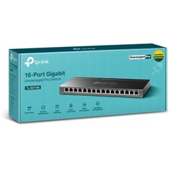 SWITCH PRO EASY SMART TP-LINK TL-SG116E METALICO DE ESCRITORIO 16 PTOS GIGABIT AUTO NEGOTIATION/AUTO MDI/MDIX