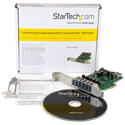ADAPTADOR STARTECH TARJETA PCI EXPRESS DE 7 PUERTOS USB 3.0 CON PERFIL BAJO O COMPLETO