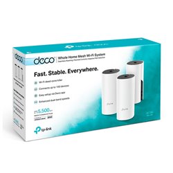 SISTEMA DECO M4 (3 PIEZAS) TP-LINK MESH WI-FI AC1200 (2 PUERTOS ETHERNET GIGABIT POR PIEZA) MU-MIMO BEAMFORMING