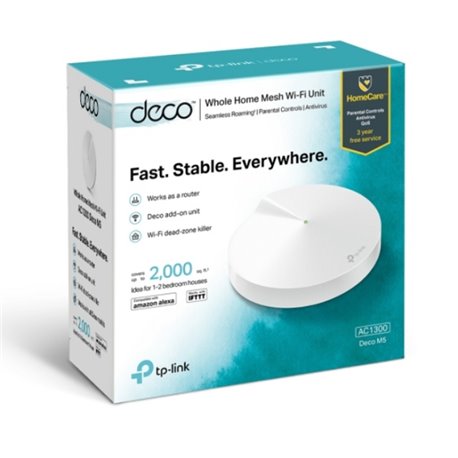 SISTEMA DECO M5 (1 PIEZA) TP-LINK MESH WI-FI AC1300 (5GHz 867Mbps+2.4GHz 400Mbps) MU-MIMO BLUETOOTH 4.2